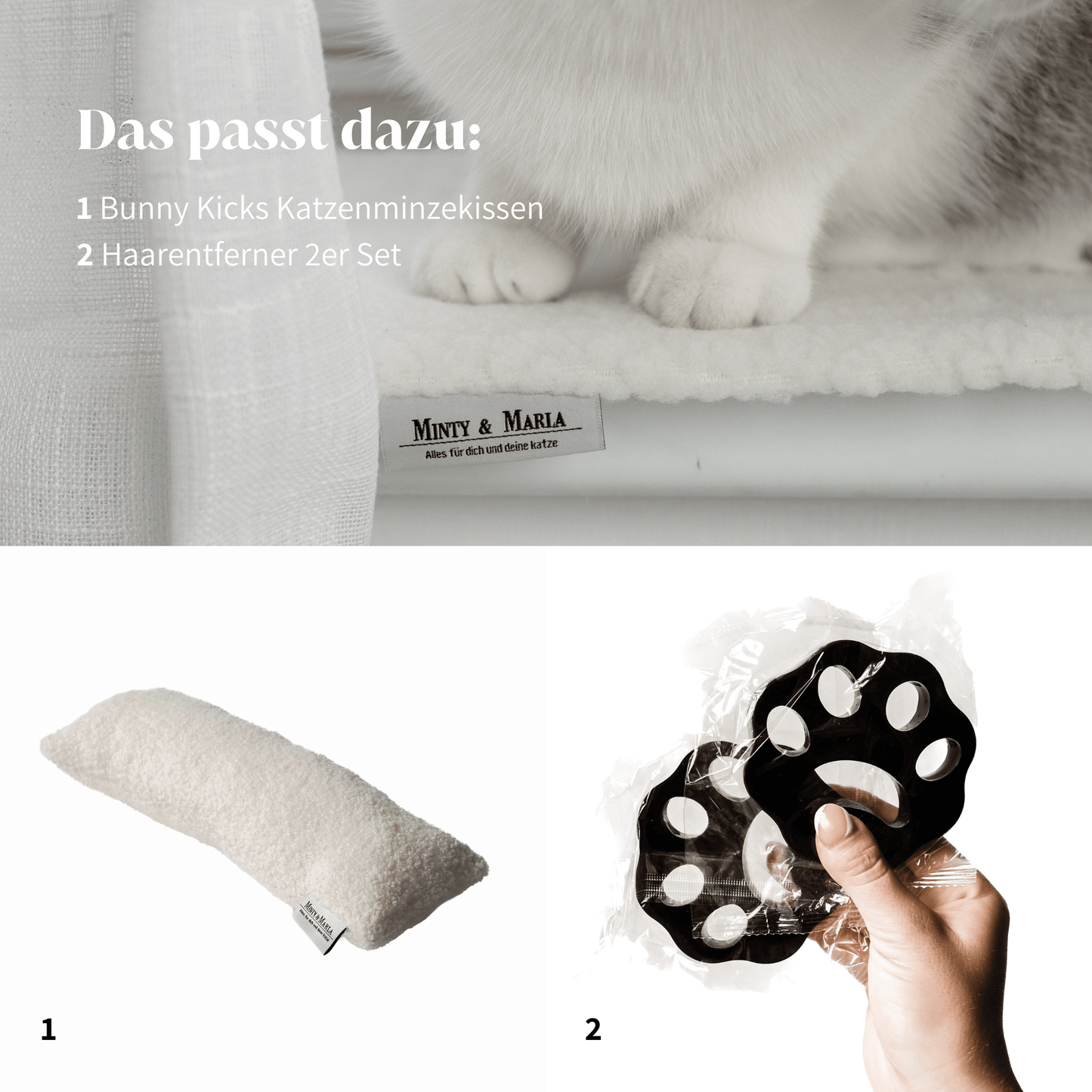 Weiße, heizende Katzendecke und schönes Katzenzubehör