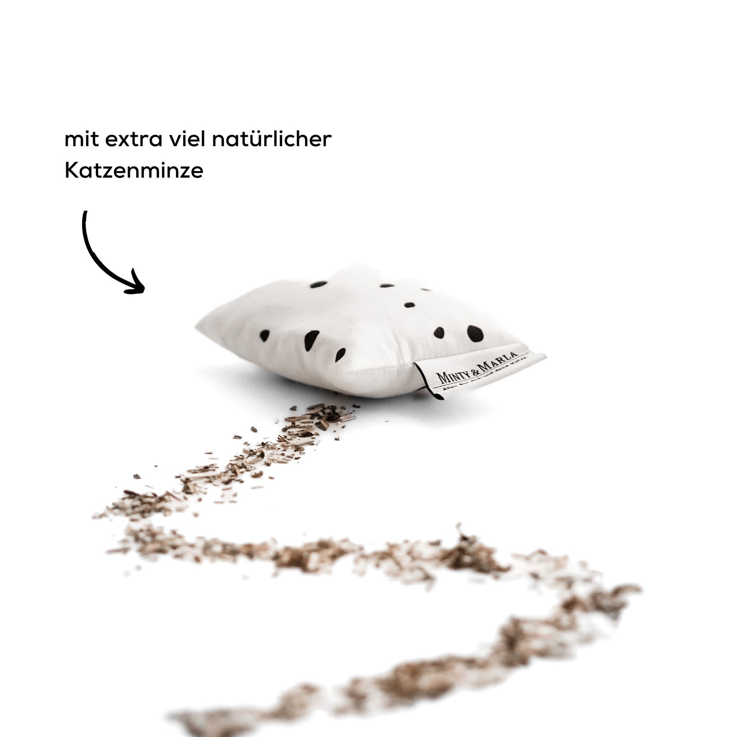 Spielkissen für Katzen mit natürlicher und spielanregender Katzenminze.