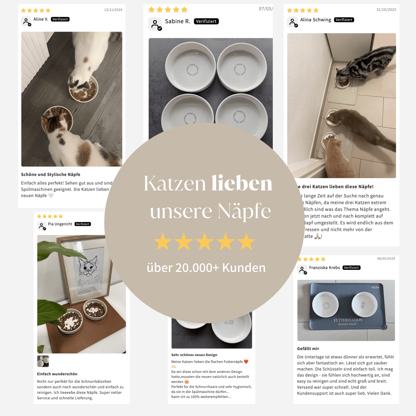 Katzen lieben unsere Näpfe Kundenbewertungen