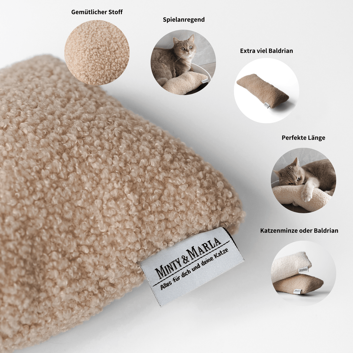 Spielkissen für Katzen mit natürlichem Baldrian