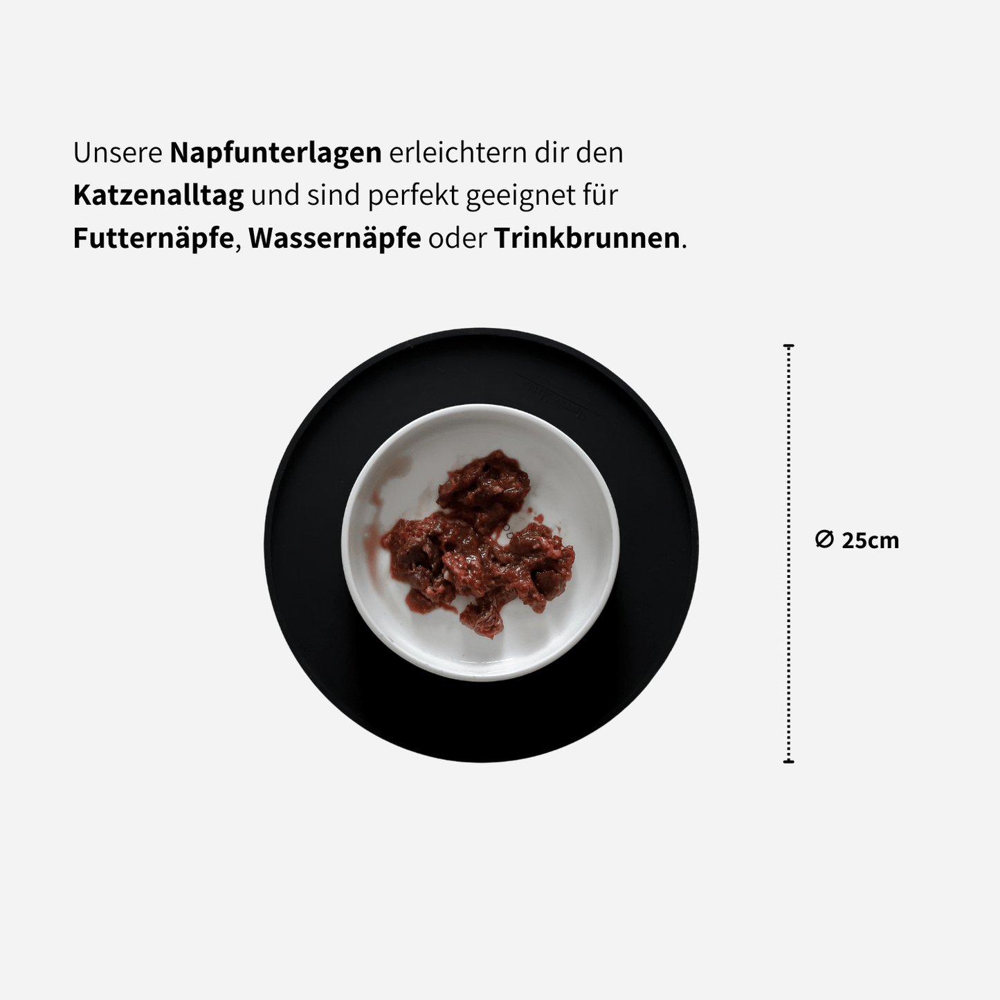 RUNDE NAPFUNTERLAGE "schwarz"