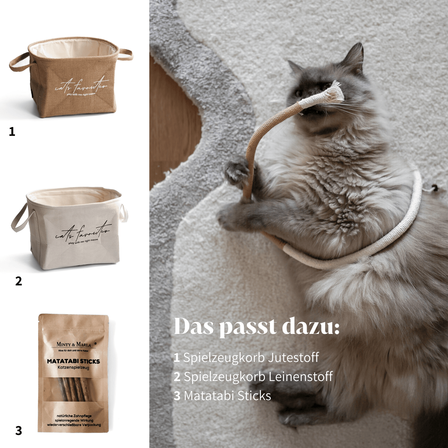 Natürliches und schönes Katzenspielzeug mit Matatabi