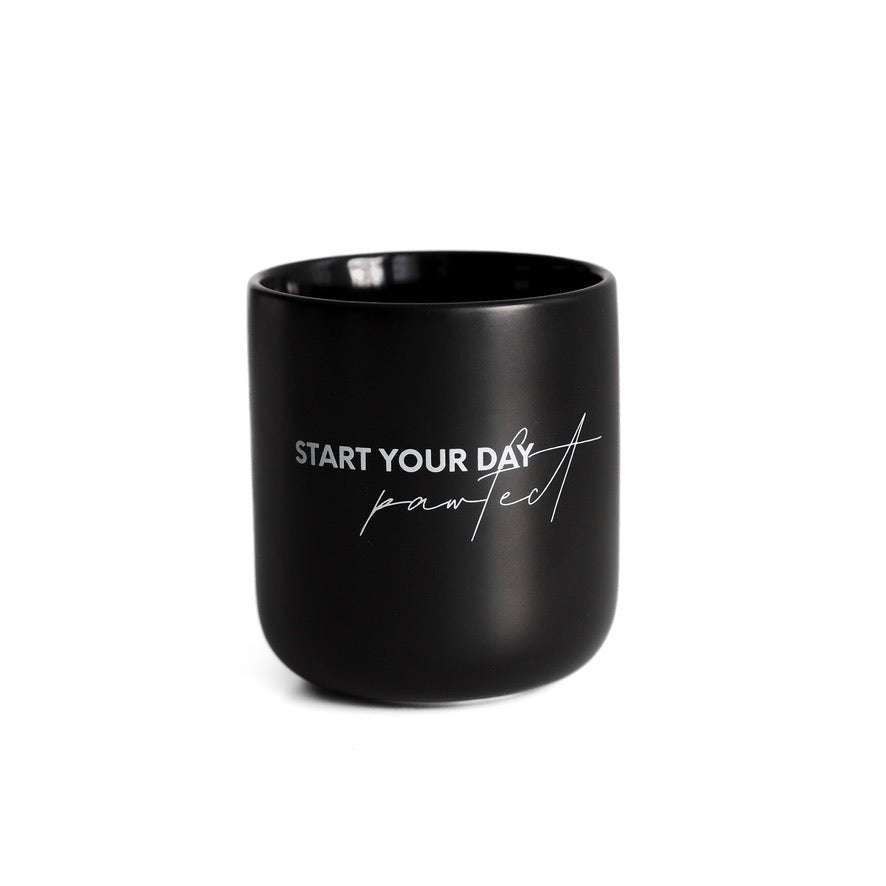 Stylische Tasse aus Keramik für catlover mit Aufdruck für Katzenliebhaber und Kaffeeliebhaber