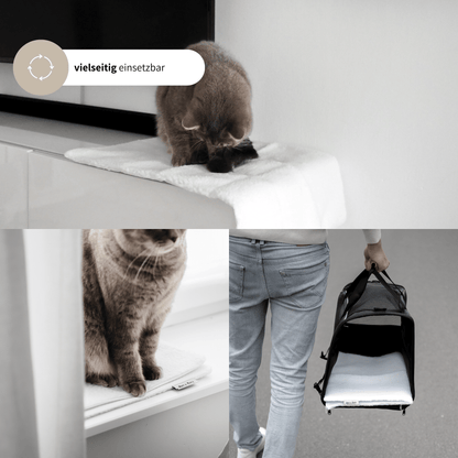 Selbstheizende Decke für Katzen aus weichem Teddystoff