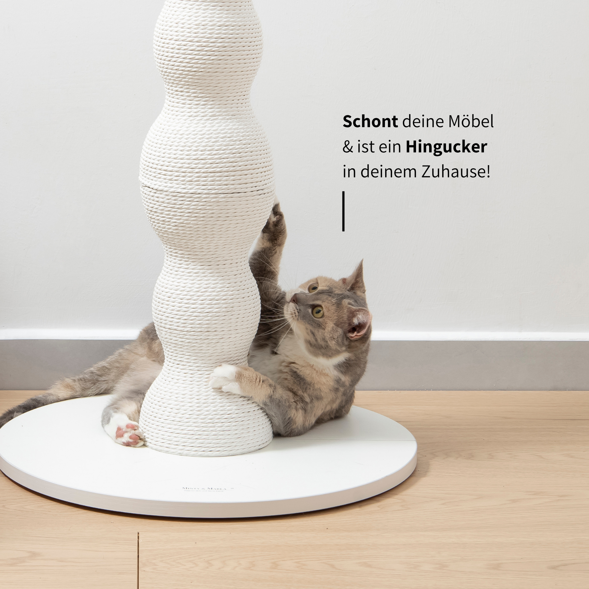 Designer stylische Kratzsäule Kratzmöbel für Katzen