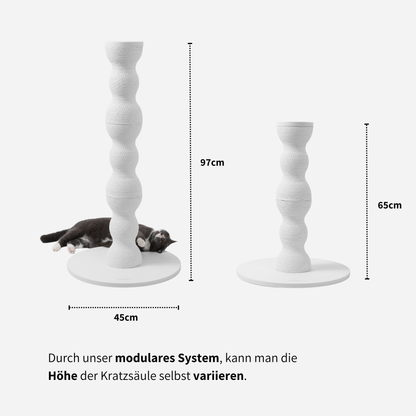 Stylische moderne Designer-Kratzsäule für Katzen