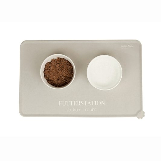 Napfunterlage für Katzen in beige