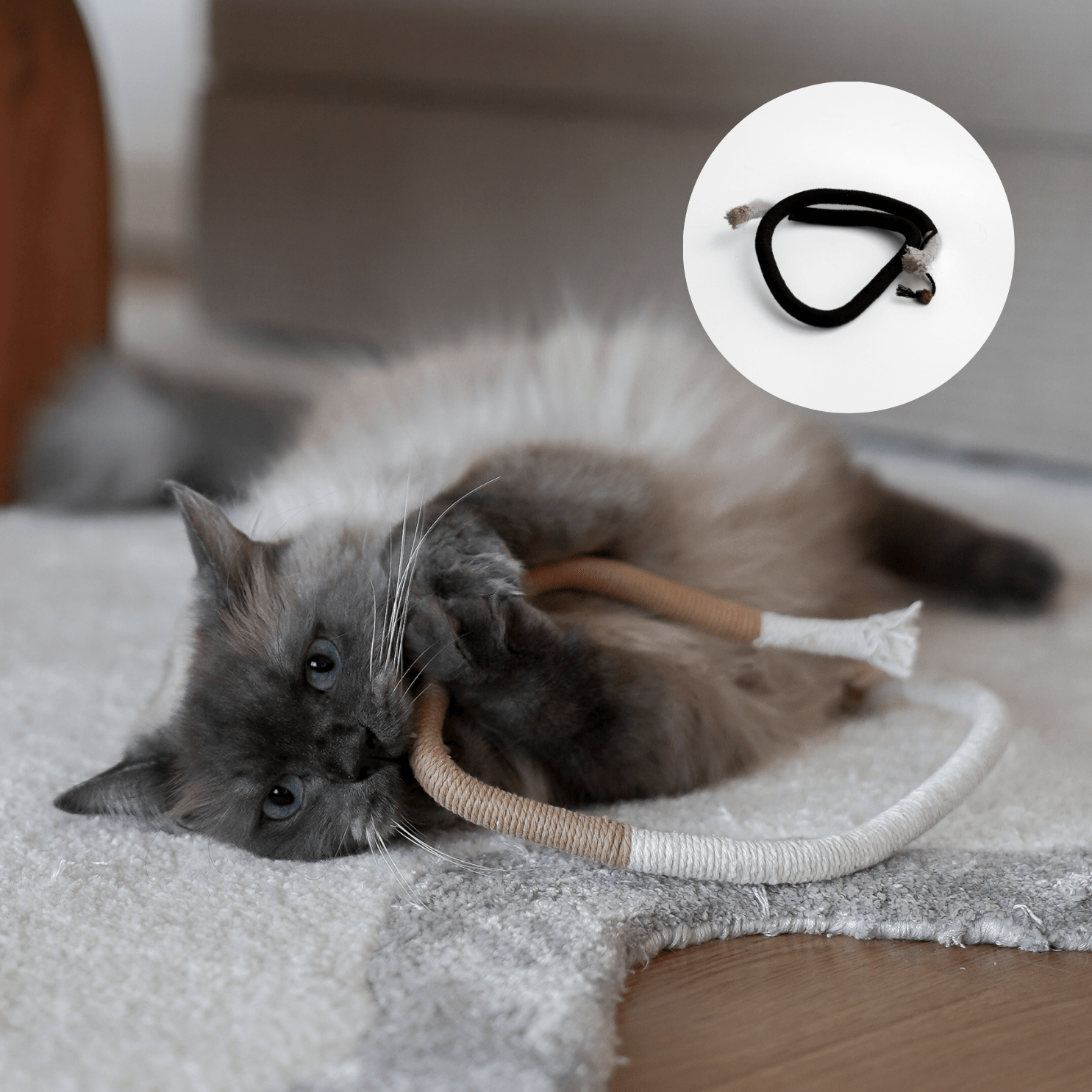 Spielseil natürliches Spielzeug für Katzen zur Selbstbeschäftigung