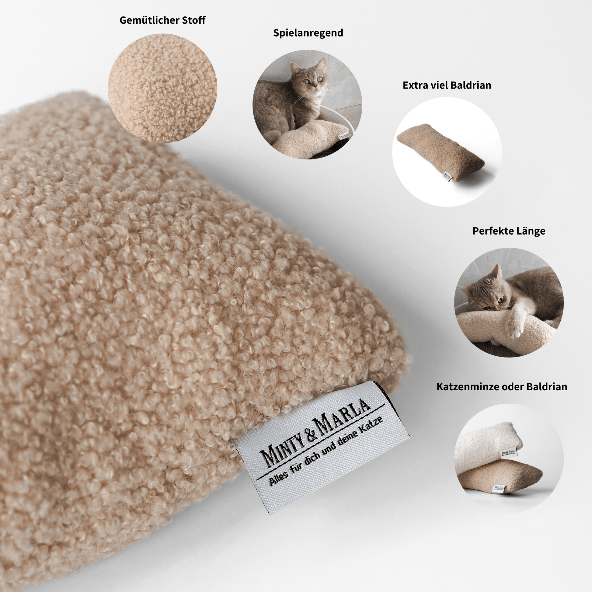 Spielkissen für Katzen mit natürlichem Baldrian