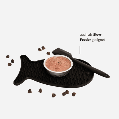Schleckmatte für Katzen für Leckerlies und Nassfutter Anti Schling Funktion 
