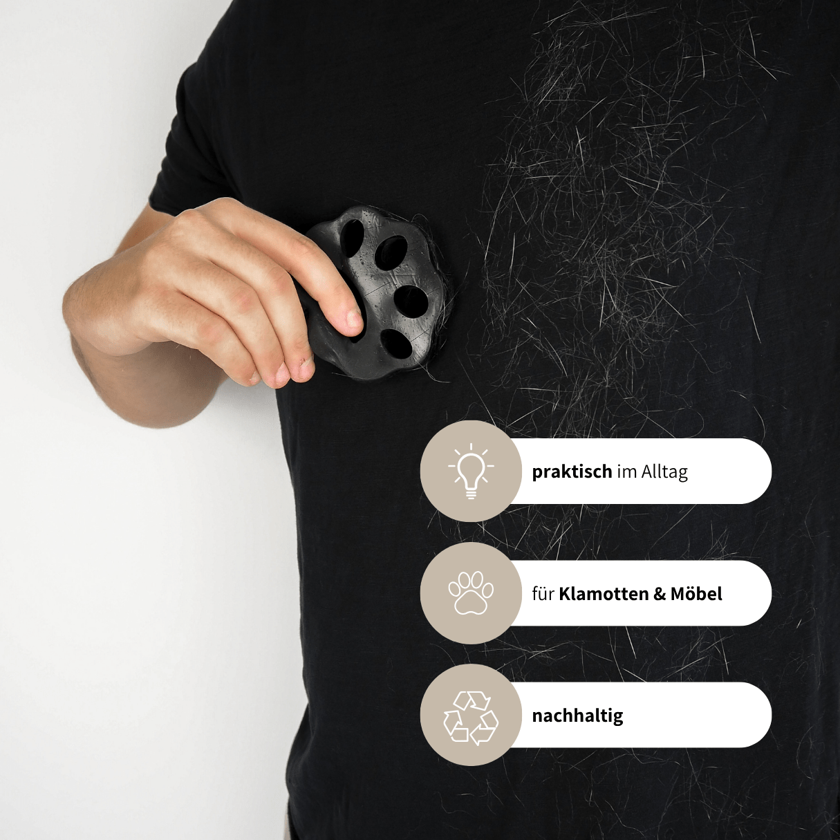 Haarentferner Entfernung von Katzenhaaren Tierhaare auf Klamotten