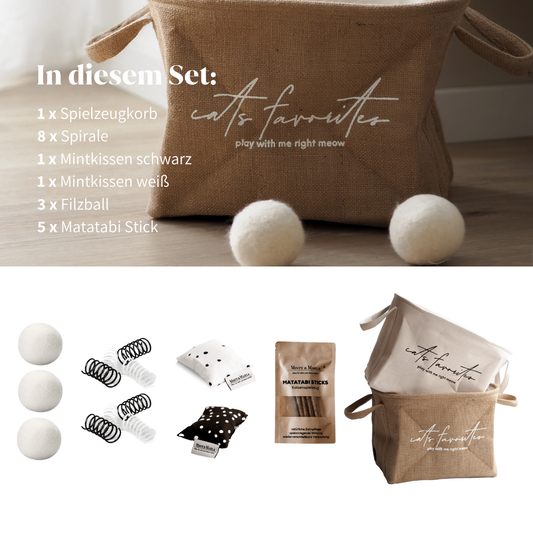 Katzenspielzeug Box natürliches Spielzeug für Katzen 