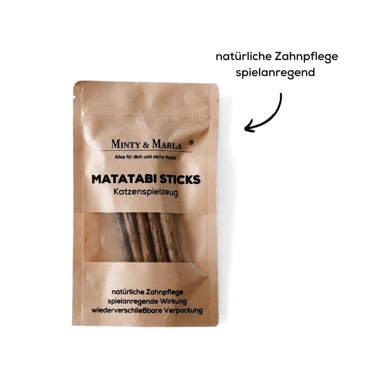 Matatabi Sticks natürliches Spielzeug für Katzen, spielanregend und für die Zahnpflege von Katzen.