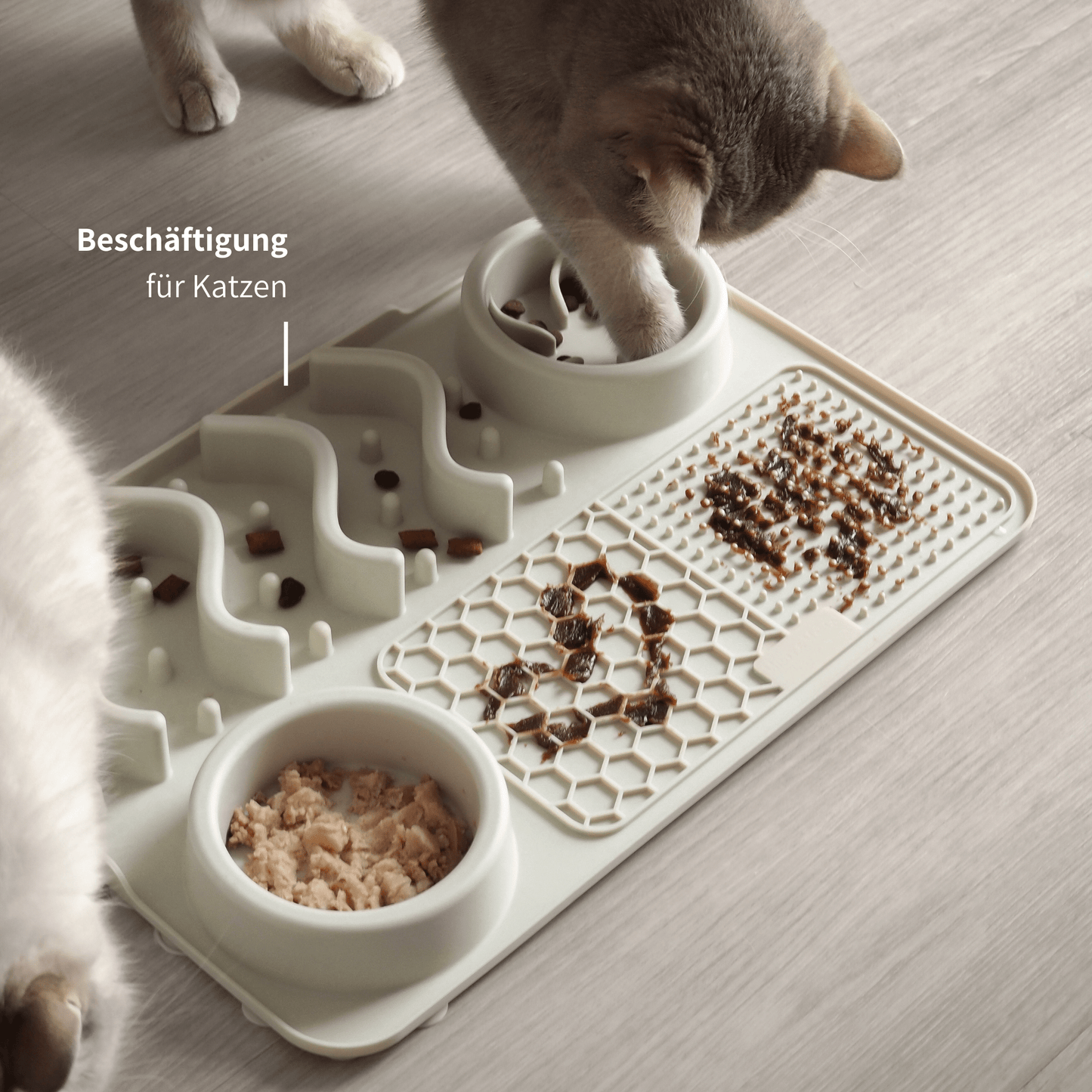 Fummelbrett für Katzen aus Silikon für Katzenfutter