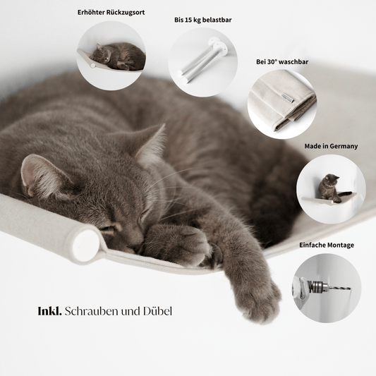 Hochwertige und stylische Hängematte für Katzen