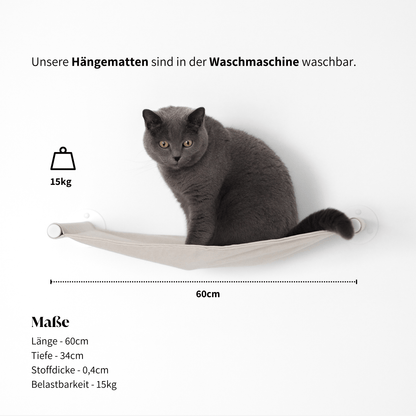 Hochwertige Hängematte für Katzen made in germany bis 15kg belastbar