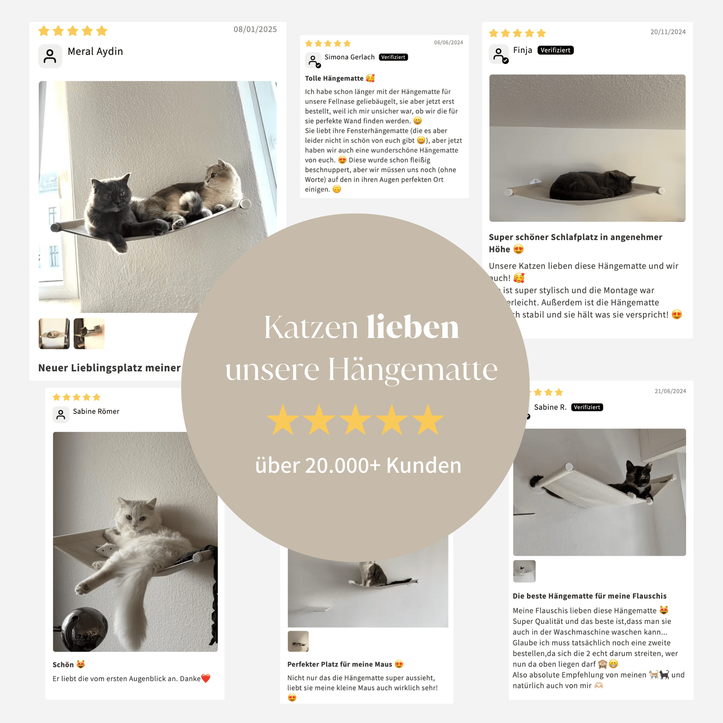 Katzen lieben unsere Hängematten Kundenstimmen Kundenbewertungen