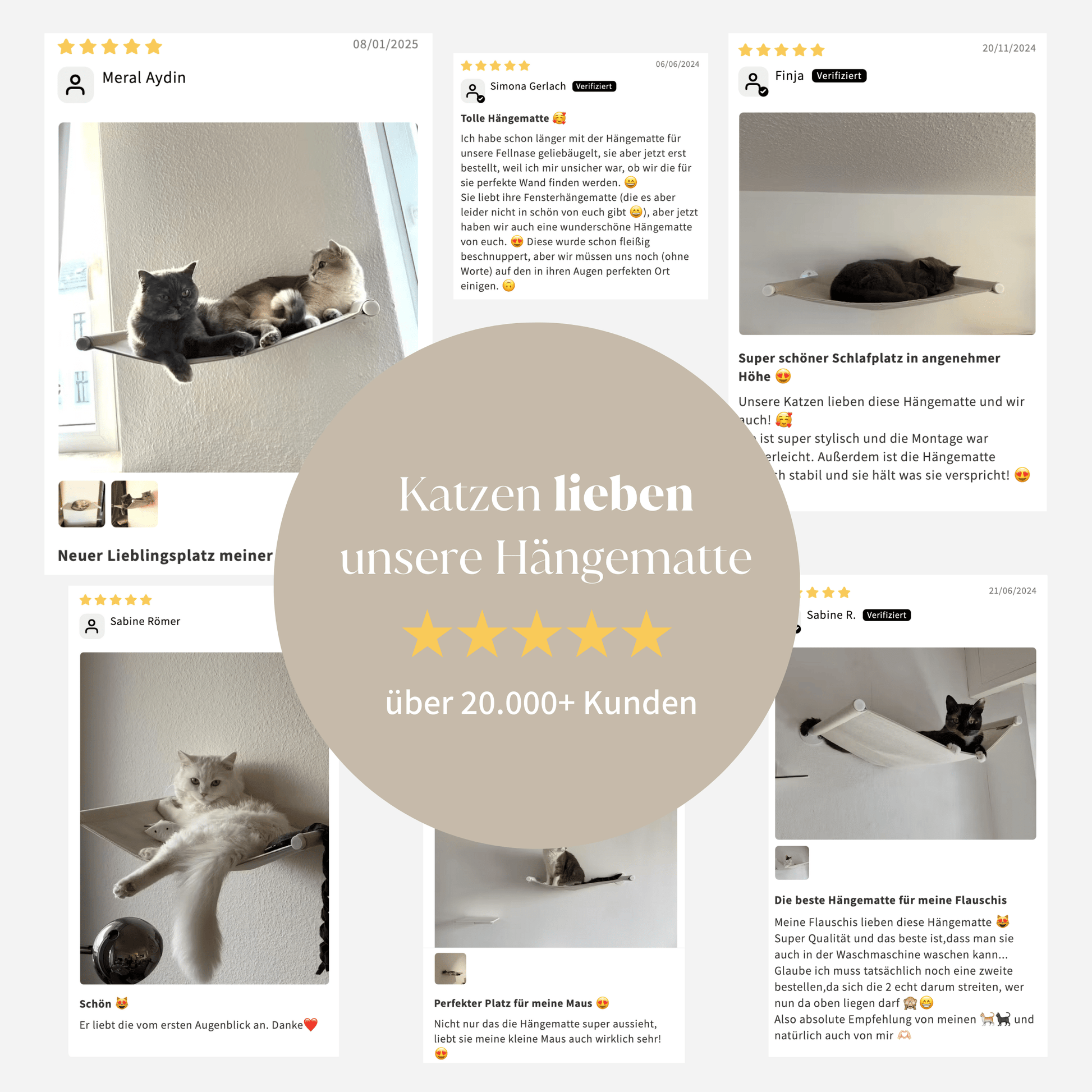 Katzen lieben unsere Hängematten Kundenstimmen Kundenbewertungen