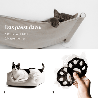 Stylische Wandliege für Katzen mit passendem Katzenzubehör für ein schönes Zuhause mit Katze