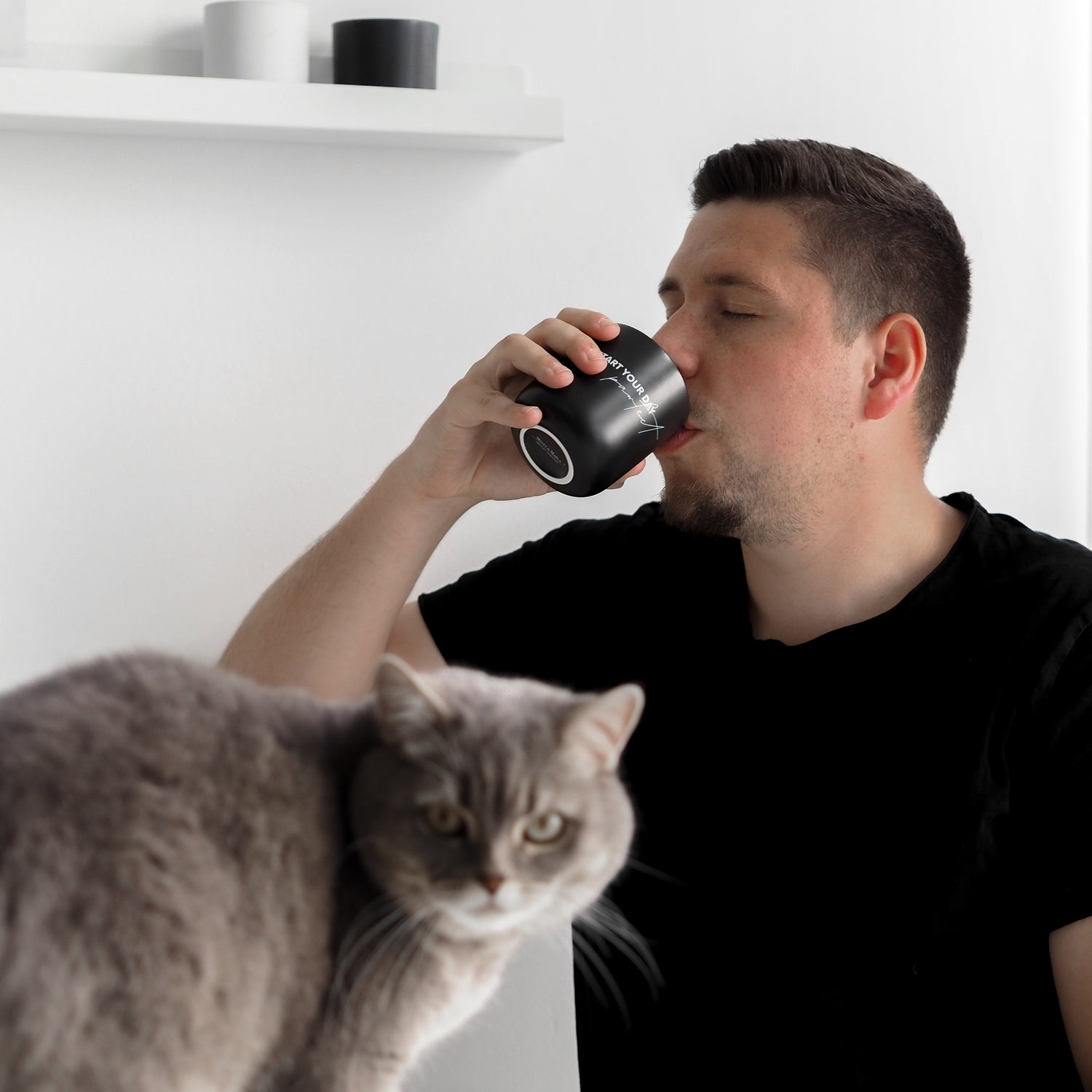 Tasse aus wertigem Keramik für Katzenliebhaber