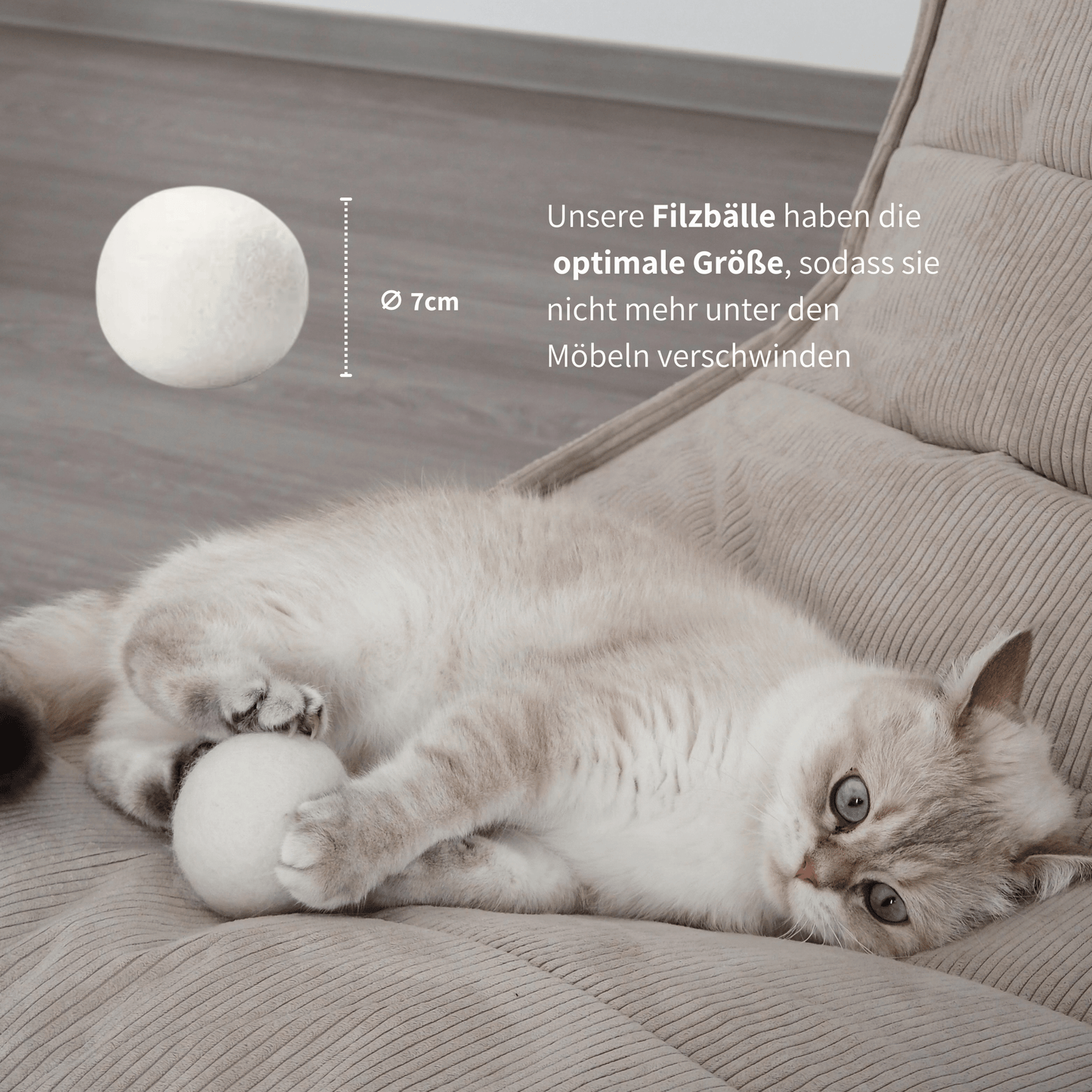 Natürliches Spielzeug für Katzen Filzbälle