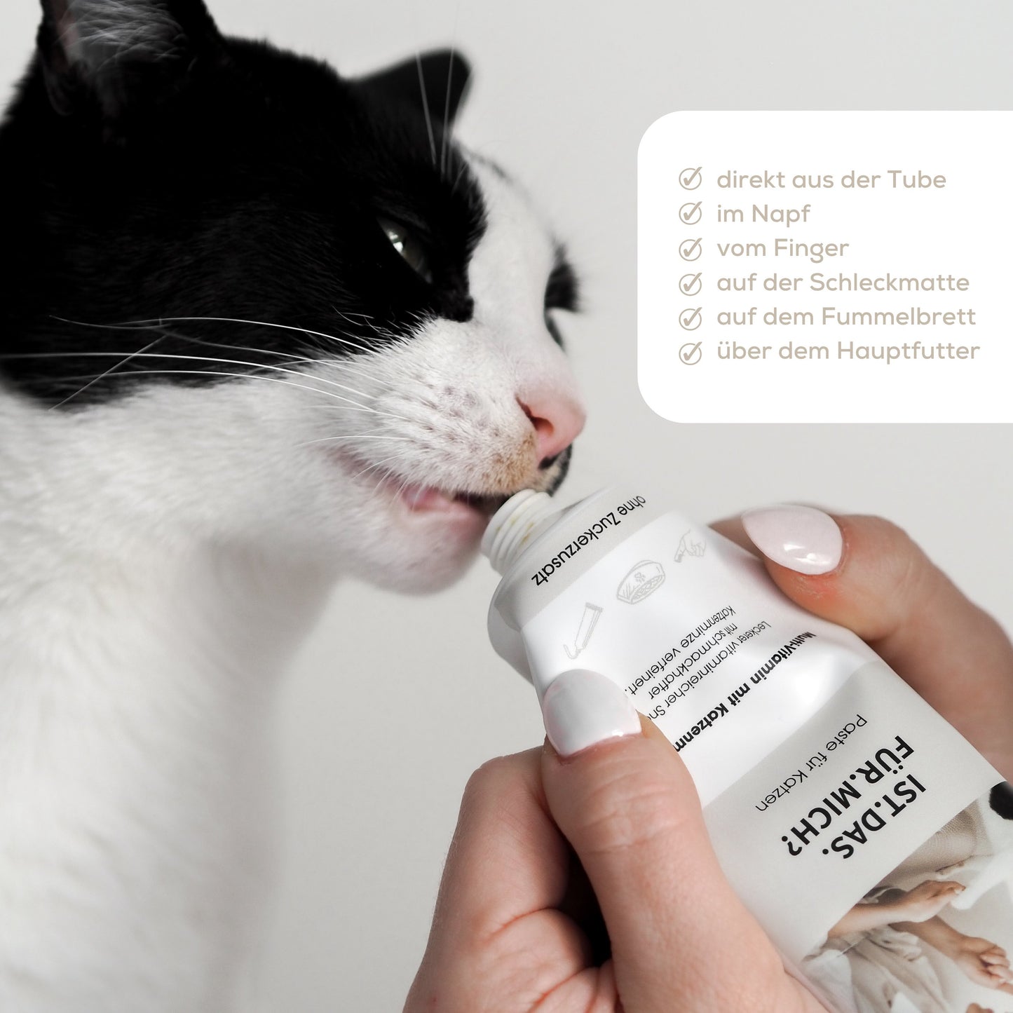 Leckerlie Pasten Snack für Katzen aus der Tube mit Multivitamin und Katzenminze