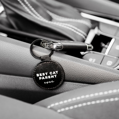 Schwarzes Schlüsselband für Katzenmams und Katzenpaps am Autoschlüssel