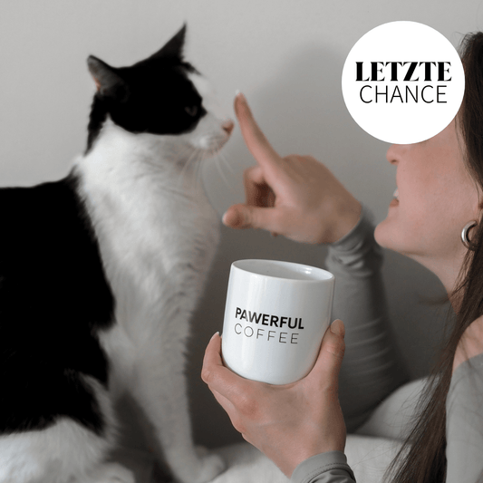 Katzenmama mit Katze und Tasse aus Keramik mit Tierliebhaber Aufdruck