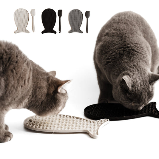 Schleckmatte zur Beschäftigung von Katzen.
