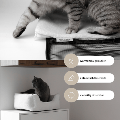 Decke für Katzen und Schlafplatz für Katzen mit aus Teddystoff