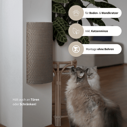 Kratzbrett für Katzen Kratzpappe mit Katzenminze Kratzmöbel