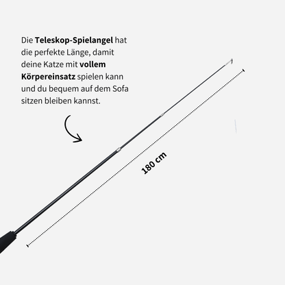 Spielangel für Katzen 1,80 Meter lang